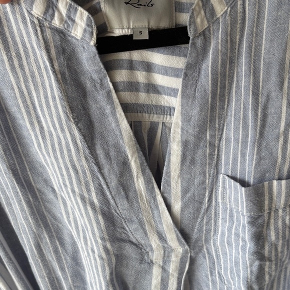 Rails Striped Blue and White Midi Dress - Picture 7 of 15